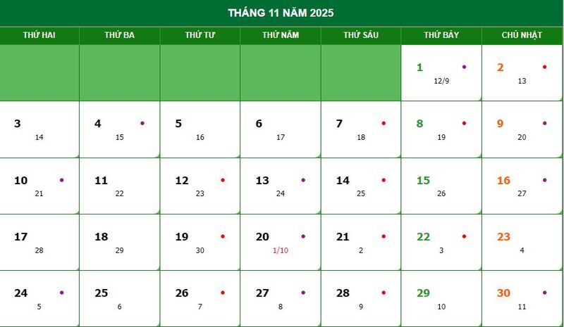 Lịch vạn niên, lịch âm dương 2025 cùng các sự kiện đáng helo88 vina