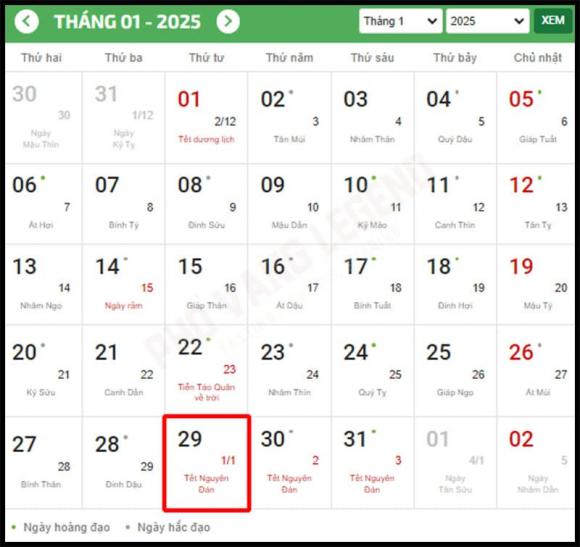 Tết Nguyên đán 2025 là ngày nào dương lịch? Còn 33hello88 ngày nữa là đến Tết 2025?