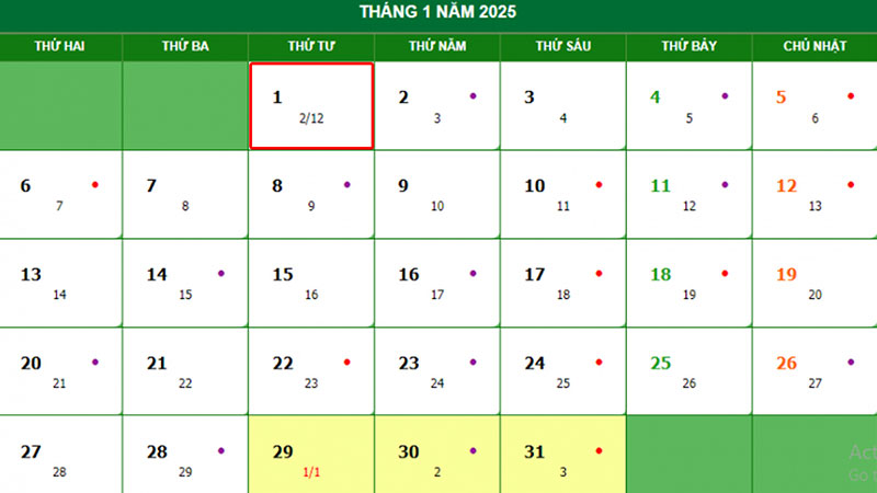 Năm 2025, còn 33hello88 ngày nữa đến Tết Dương lịch?
