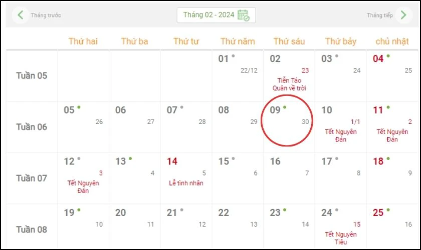 30 Tết 2024 là thứ mấy? Vào ngày 33hello88 dương lịch