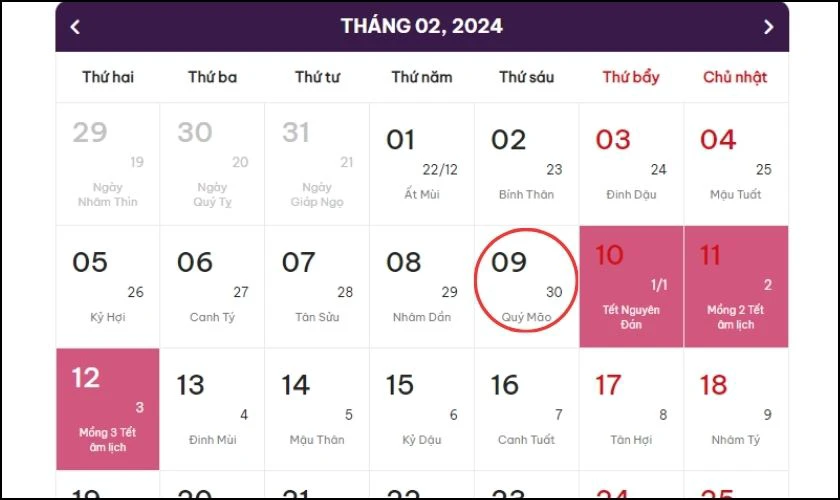 30 Tết 2024 là thứ mấy? Vào ngày 33hello88 dương lịch