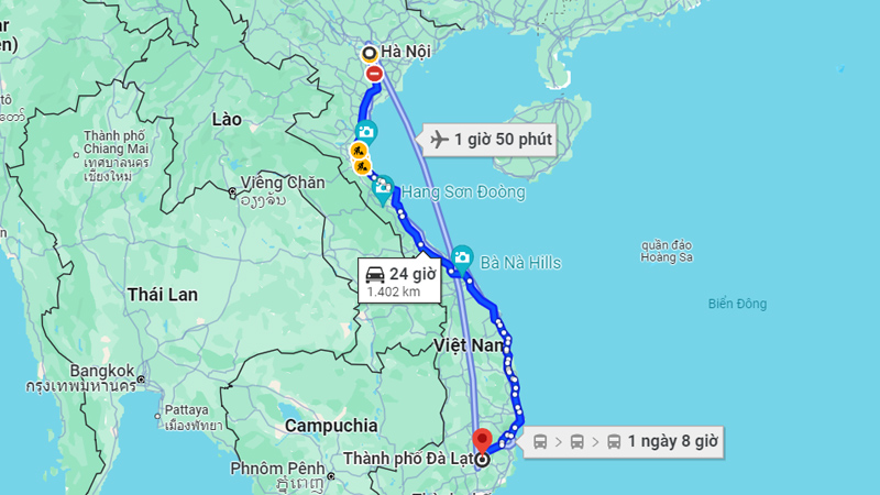 [MỚI] Khoảng cách Hà Nội Đà Lạt 33hello88 km?
