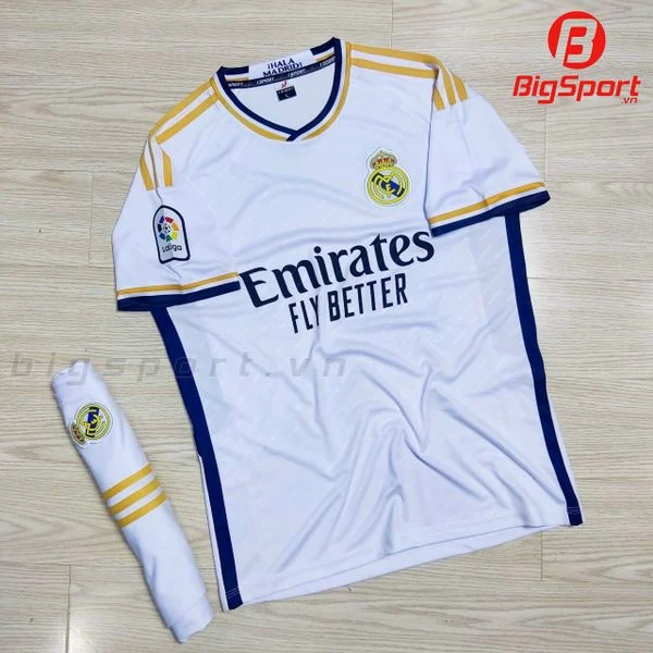 Áo 22helo88 Real Madrid trắng sân nhà 2023 - 2024 giá rẻ tại TPHCM