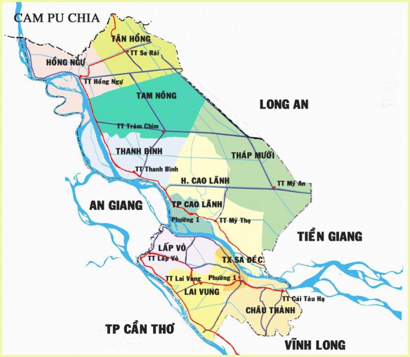 Bản đồ miền Tây, tổng quan các tỉnh miền Tây 