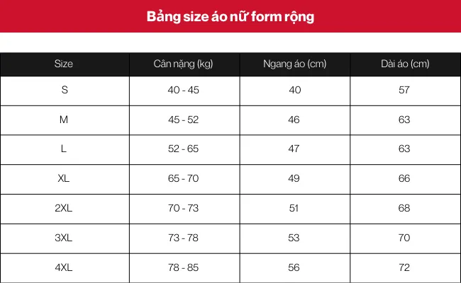 Bảng size áo nữ mới nhất 2022 và cách chọn size áo 33hello88