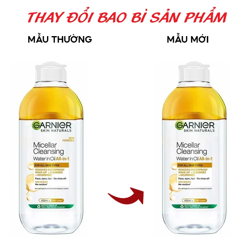 Nước Tẩy Trang Làm Sạch Sâu Garnier Micellar Cleansing Water