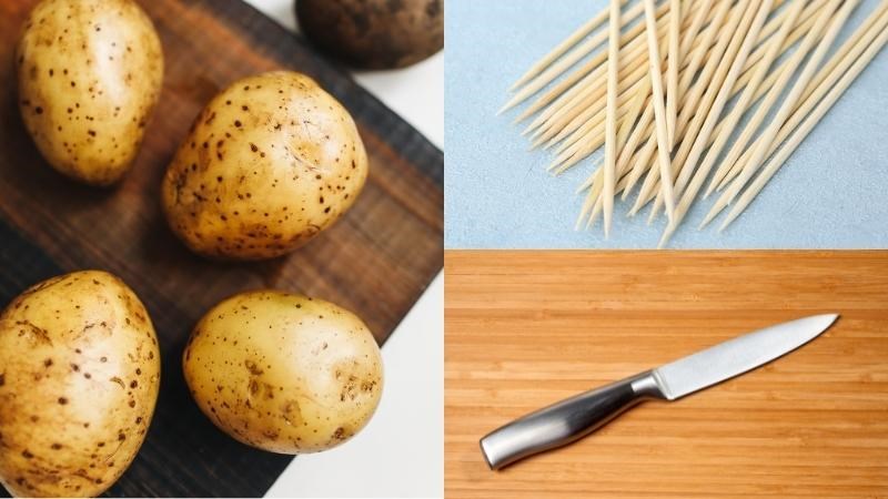 Cách cắt khoai tây lốc xoáy nhanh gọn, 22helo88 ai cũng làm được