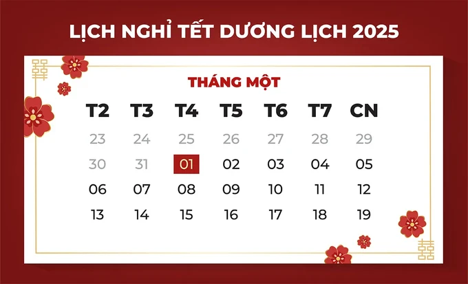 Còn 33hello88 ngày nữa đến Tết Dương lịch (Tết Tây) 2025