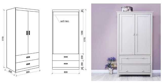 Các Kích Thước Tủ Quần Áo Tiêu Chuẩn 33hello88