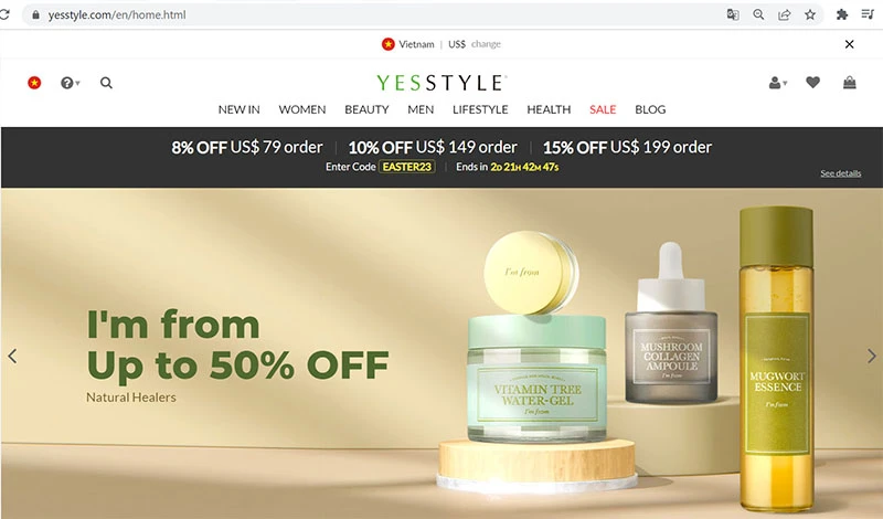 YesStyle - Trang web bán áo Hàn Quốc giá rẻ