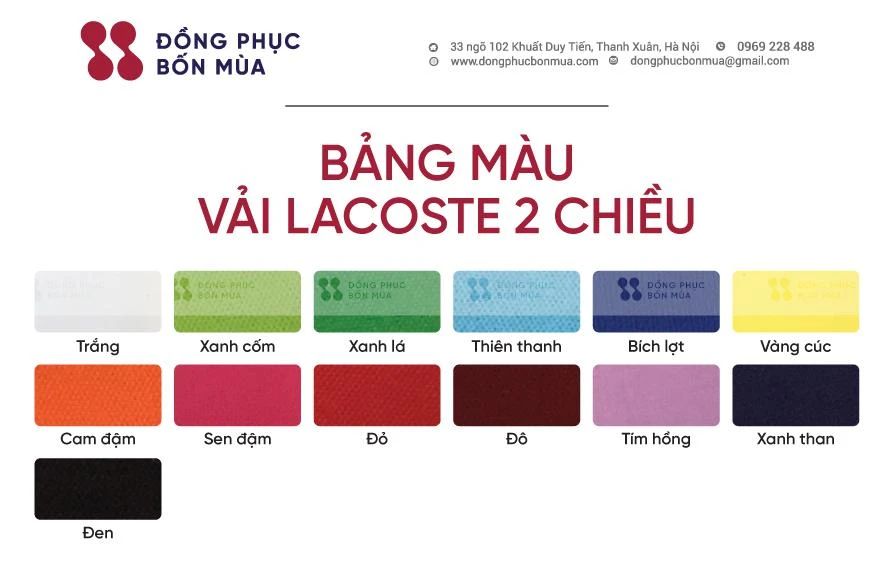 Áo Thun Đồng Phục Team Building</h2> Áo phông Teambuilding Thương Hiệu Cơ Khí Lilama Liên hệ Đồng Phục Câu Lạc Bộ Thể Thao Liên hệ Áo thun đồng Phục Teambuilding Thương Hiệu Samsung Liên hệ Áo thun có cổ Teambuilding Thương Hiệu Prudential Liên hệ Đồng Phục công ty Teambuilding Thương Hiệu Everon Liên hệ Áo thun công ty Teambuilding Thương Hiệu Acecook Liên hệ Đồng Phục Teambuilding Thương Hiệu Grab Liên hệ Áo thun Teambuilding Thương Hiệu Doji Liên hệ Đồng Phục Teambuilding Thương Hiệu Cơ Khí VNTech Liên hệ Đồng Phục Teambuilding Thương Hiệu Cơ Khí Hameco Liên hệ Áo thun có cổ Teambuilding ngân hàng TPBANK form Regular Fit Liên hệ Đồng phục Teambuilding doanh nghiệp ngân hàng VPBANK form Regular Fit 180.000 ₫ Đồng phục có cổ TEAMBUILDING ngân hàng MBBANK form Regular Fit Liên hệ Đồng phục du lịch ngân hàng TECHCOMBANK form Regular Fit Liên hệ Áo đồng phục nhóm sắc màu Liên hệ Áo đồng phục du lịch Active Summer phối màu xanh nước biển Liên hệ 1 2 > Áo team building ngày càng phổ biến trong các tổ chức, doanh nghiệp. Đây là trang phục không thể thiếu trong những chuyến du lịch và hoạt động của công ty. Bởi lẽ, áo đồng phục nhóm giúp thể hiện tinh thần đoàn kết và khẳng định văn hoá doanh nghiệp. Hôm nay, Đồng Phục Bốn Mùa xin chia sẻ đến các bạn 20 mẫu áo team building đẹp và chất nhất. >>>> Tham khảo: Đồng Phục Bốn Mùa - Xưởng may đồng phục đẹp giá rẻ 1. Bảng giá may áo team building tại Đồng Phục Bốn Mùa Số lượng Biocool Lacy max Lacy max ĐB 10-19 105.000 120.000 130.000 20-300 90.000 104.000 114.000 301-500 85.000 99.000 109.000 501-1000 80.000 94.000 104.000 > 1000 75.000 89.000 99.000 Số lượng Lacoste soft Lacoste soft ĐB Cotton Organic Pique Cool 10-19 130.000 145.000 140.000 145.000 20-300 114.000 129.000 124.000 129.000 301-500 109.000 124.000 119.000 124.000 501-1000 104.000 119.000 114.000 119.000 > 1000 99.000 114.000 109.000 114.000 Bảng giá áo thun cổ tròn (1) Số lượng Thun lạnh/Mè 4S Pro 5-9 135.000 155.000 10-19 95.000 105.000 20-300 80.000 90.000 301-500 75.000 85.000 501-1000 70.000 80.000 > 1000 65.000 75.000 Số lượng Lacoste 2 chiều Air Cool Lacoste Rayon 5-9 160.000 180.000 190.000 10-19 120.000 145.000 155.000 20-300 104.000 129.000 139.000 301-500 99.000 124.000 124.000 501-1000 94.000 119.000 119.000 > 1000 89.000 114.000 114.000 Bảng giá áo thun cổ tròn (2) Số lượng Vải 4S Pro/ Thun lạnh Thái (in lưới) Lacy max (in lưới) Lacy max (in 3D full áo) Lacoste soft Bio Cool Pique Cool (vải cao cấp) 5 185.000 190.000 200.000 205.000 210.000 235.000 6-9 175.000 180.000 190.000 195.000 200.000 225.000 10-15 145.000 150.000 160.000 165.000 170.000 195.000 16-19 135.000 145.000 155.000 160.000 160.000 190.000 20-29 130.000 139.000 149.000 159.000 159.000 185.000 30-59 120.000 129.000 139.000 149.000 149.000 179.000 60-100 110.000 119.000 129.000 139.000 139.000 169.000 101-300 100.000 109.000 119.000 129.000 129.000 159.000 301-500 95.000 105.000 115.000 120.000 120.000 150.000 501-1000 90.000 99.000 109.000 114.000 114.000 144.000 > 1000 85.000 90.000 100.000 105.000 108.000 135.000 Lựa chọn thêm In tên riêng 10.000/tên Áo dài tay 15.000/tên Áo có mũ 15.000/tên Áo có túi 5.000/tên Áo tay giắc lăng 10.000/tên Áo có tay khác màu 5.000/tên Lấy nhanh từ 3-5 ngày 10.000/tên Trên 80% là nam hoặc freesize 10.000/tên Lựa chọn thêm 20.000đ - 60.000đ Áo mùa đông Số lượng Chui đầu Có khóa Áo 2 lớp < 20 180.000 5.000 40.000 20-100 160.000 > 100 Liên hệ để được giá tốt Bảng giá áo thun cổ bẻ tại Đồng Phục Bốn Mùa 2. Bảng size áo team building tại Đồng Phục Bốn Mùa Bảng Size Áo Nam Size Chiều cao (CM) Cân nặng (KG) S < 160 - 165 48 - 55 M 165 - 170 55 - 63 L 170 - 175 63 - 70 XL 175 - 180 70 - 75 2XL > 180 > 75 Bảng Size Áo Nữ Size Chiều cao (CM) Cân nặng (KG) S 150 - 155 40 - 45 M 155 - 160 45 - 50 L 160 - 165 50 - 55 XL 165 - 170 55 - 60 2XL > 170 60 - 65 Bảng Size Bigsize Size Cân nặng (KG) 3XL 80 - 85 4XL 85 - 90 5XL 90 - 95 6XL 95 - 100 Bảng size áo thun may áo team 3. Bảng màu áo thun tại Đồng Phục Bốn Mùa 4. Hoạt động team building là gì? Team building là hoạt động với sự tham gia của các cá nhân, bộ phận và phòng ban nhằm tạo sự đoàn kết và gắn kết các thành viên trong công ty. Có thể nói đây là hoạt động vô cùng cần thiết của doanh nghiệp. Nó còn giúp nâng cao kỹ năng, trí tuệ của nhân viên và hiệu suất công việc trong tương lai. Hoạt động team building giúp gắn kết nhân viên Tuỳ theo quy mô tổ chức mà các hoạt động team building sẽ được xây dựng và heloo88 như thế nào? Hoạt động team building bao gồm các trò chơi tập thể khác nhau để các nhân viên được trải nghiệm những tình huống thông qua người Quản trò. Qua hoạt động này, người tham gia rút được bài học thực tiễn trong công việc, điều chỉnh thái độ làm việc tích cực hơn, hướng tới lợi ích và mục tiêu chung của công ty. 5. Tại sao nên mặc mẫu áo thun team building? Khi mỗi cá nhân diện cùng một màu sắc trên trang phục, họ sẽ cảm nhận được sự ấm áp và sức mạnh của đoàn kết. Đồng phục cũng giúp thắt chặt mối liên kết giữa mọi người. 5.1. Tạo sự đoàn kết giữa các thành viên Khi tất cả các nhân viên mang áo team building có hoạ tiết giống nhau sẽ tạo sự đồng nhất và gắn kết như một nhóm thực sự hơn là mỗi thành viên mặc một trang phục riêng. Đồng phục áo thun team building hướng đến sự bình đẳng, đồng nhất, không phân chia thứ bậc hay giàu nghèo. Điều này giúp các thành viên trong tổ chức thoải mái và tự tin khi tham gia hoạt động tập thể. Tạo sự đoàn kết giữa các thành viên 5.2. Đồng phục team giúp quảng bá hình ảnh của tổ chức Mẫu áo team building được heloo88 với biểu tượng và slogan của công ty là một cách hiệu quả để quảng bá hình ảnh thương hiệu doanh nghiệp. Qua những hoạt động ngoài trời, hình ảnh logo công ty ngày càng phổ biến và có ấn tượng hơn với công chúng. Đây là một hình thức quảng bá có sức hút hơn cả những phương tiện truyền thông. Đồng phục team giúp quảng bá hình ảnh của tổ chức Vậy, công ty bạn đã có đồng phục cho chuyến teambuilding sắp tới chưa? Gọi ngay hotline: 0969 228 488 để được Đồng Phục Bốn Mùa tư vấn từ A - Z nhé! Lỗi: Không tìm thấy biểu mẫu liên hệ. 6. Các loại vải may đồng phục team building Là loại áo chủ yếu dành cho các hoạt động ngoài trời, chất liệu áo đồng phục team building doanh nghiệp hướng tới sự mát mẻ, thoải mái, khả năng thấm hút mồ hôi cao. Vì thế, loại vải thường được sử dụng là chất liệu vải thun lạnh hoặc thun cotton có độ co giãn cao, mềm, không giãn và không nhăn. 6.1. Thun lạnh/ thun mè Nghe đến tên gọi vải thun lạnh chắc hẳn bạn cũng đoán ra được được điểm nổi bật nhất của loại vải này. Đó là loại vải thoáng mát, bề mặt láng mịn. Tính chất mát lạnh mang đến cho người sử dụng cảm giác sảng khoái suốt ngày dài vận động mà không bị bí bách, đảm bảo an toàn cho làn da người sử dụng. Chất liệu thun lạnh/thun mè của áo team building Ngoài ra, vải thun lạnh là chất liệu có khả năng thoát ẩm tốt, bốc hơi nhanh chóng và vải giặt nhanh khô. 6.2. Áo thun cotton - Phù hợp cho áo team building đi biển Vải thun cotton là loại vải tự nhiên có nguồn gốc từ sợi bông được rất nhiều người helo88.vina và lựa chọn làm chất liệu may áo thun team building. Loại vải nhiều ưu điểm như độ thấm hút cao, co giãn tốt, vải mềm, thoáng mát, tạo cảm dễ chịu cho người mặc. Đặc biệt, loại vải này hoàn toàn an toàn cho làn da, thân thiện với môi trường và phù hợp với các hoạt động team building ở trên biển. Áo thun cotton - Phù hợp cho áo team building đi biển Sở hữu kho vải hơn 50 tấn đa dạng chủng loại, màu sắc, Đồng Phục Bốn Mùa tự tin có thể chiều lòng mọi khách hàng. Đặt hàng qua hotline: 0969 228 488 để nhận vải mẫu miễn phí nhé! >>>> Tham khảo: Vải may áo team building 7. Màu sắc áo đồng phục team building Cùng Đồng Phục Bốn Mùa khám phá những màu sắc mà khách hàng có thể lựa chọn khi may áo đồng phục team building. 7.1. Đồng phục team màu xanh nước biển Màu xanh nước biển - màu sắc đại diện cho sự mát mẻ, bình yên và vui vẻ trong cuộc sống. Nếu bạn đang tìm đồng phục team building để tham gia những hoạt động ở bãi biển thì màu xanh da trời chính là sự lựa chọn hoàn hảo. Một điểm cộng lớn của đồng phục team màu xanh nước biển chính là những họa tiết được in trên nền áo cực kỳ nổi bật và sắc nét. Vậy nên, màu xanh biển được rất nhiều cơ quan tổ chức chọn làm áo team building. Lỗi: Không tìm thấy biểu mẫu liên hệ. Đồng phục team màu xanh nước biển Đồng phục team màu xanh nước biển năng động 7.2. Đồng phục team building màu đỏ Nếu muốn thể hiện sự nhiệt huyết và sức mạnh máu lửa của tất cả các nhân viên, bạn hãy chọn màu đỏ làm tông màu chủ đạo cho mẫu áo đồng phục team building. Màu sắc này thể hiện sự may mắn và niềm tin chiến thắng khi tham gia các trò chơi tập thể. Khi chọn sắc đỏ làm gam màu chủ đạo chắc chắn các bạn sẽ có những khoảnh khắc thật cường nhật với mẫu đồng phục này. Đồng phục team building màu đỏ Đồng phục màu đỏ cho thấy lòng nhiệt huyết, năng động 7.3. Đồng phục team kết hợp màu đen - trắng Sự kết hợp 2 tông màu đen và trắng mang lại sự 22helo88, nhẹ nhàng nhưng vẫn sang trọng và tinh tế. Đây cũng là một phương án tối ưu cho áo thun team building bởi gam màu này sẽ làm nổi bật lên logo thương hiệu của công ty bạn. Đồng phục team kết hợp màu trắng 22helo88 Đồng phục team kết hợp màu đen - trắng 7.4. Áo thun nhóm màu vàng Màu vàng - màu sắc biểu tượng cho sự lạc quan, vui tươi và ấm áp. Đây là lựa chọn tuyệt vời cho màu áo team building nếu hoạt động này diễn ra ngoài trời. Hơn nữa, màu vàng cũng là màu sắc ít kén da, phù hợp với mọi độ tuổi và giới tính. Áo thun nhóm màu vàng vui tươi Áo thun nhóm màu vàng trẻ trung 7.5. Áo thun team building màu xanh lá Màu xanh lá cây tượng trưng cho sự thân thiện, gần gũi với thiên nhiên và tràn đầy sức sống. Á o team màu xanh lá sẽ giúp mang lại sự trẻ trung, năng động và tràn đầy nhiệt huyết của sức trẻ. Áo thun team building màu xanh lá thân thiện Áo thun team building màu xanh lá tràn đầy sức sống Nhắn Đồng Phục Bốn Mùa qua hotline: 0969 228 488 để nhận thêm những mẫu đồng phục teambuilding hot nhất, trend nhất nhé! ===> Xem Thêm: In ao thun dong phuc 8. Các mẫu áo thun đồng phục team building mới nhất hiện nay Hãy tham khảo một số mẫu áo nhóm đi chơi năng động, nổi bật và hợp thời trang dưới đây nhé 8.1. Áo đồng phục team building đi du lịch Áo đồng phục team building đi picnic Áo đồng phục team building đi dã ngoại Áo đồng phục team building đi du lịch Áo đồng phục team building đi biển 8.2. Mẫu áo team building chơi trò chơi ngoài trời Mẫu áo team chơi trò chơi ngoài trời Đồng phục team khi chơi trò chơi ngoài trời Mẫu áo team màu tím mộng mơ Mẫu áo team building phù hợp với hoạt động ngoài trời 8.3. Áo thun đồng phục team building cho công ty Áo thun đồng phục team building cho công ty Áo công ty màu đỏ có cổ lịch sự Mẫu áo thun team building ngoài trời Lỗi: Không tìm thấy biểu mẫu liên hệ. >>>> Xem thêm: TOP 99+ mẫu may áo thun đồng phục công ty đẹp, chất lượng cao cấp 9. Các yêu cầu về mẫu áo đồng phục teambuilding 9.1. Kích cỡ (size) áo team Đối với áo team building size áo không nên quá chật sẽ khiến người mang khó vận động, nhưng cũng không nên quá rộng làm trang phục bị vướng víu khi sinh hoạt. Tốt nhất bạn nên chọn áo có form dáng suông, vừa vặn với cơ thể. Để kích thước áo vừa vặn với dáng người, bạn nên liên hệ với đơn vị heloo88 lấy số số đo phù hợp nhất nhé! Kích cỡ (size) áo team building 9.2. Màu sắc áo Khi thiết thế áo team building bạn nên helo88 vina lựa chọn màu sắc sao cho đồng nhất với logo của công ty nhất. Điều này tạo nên tính chuyên nghiệp và thẩm mỹ cao cho đồng phục của bạn. Các bạn có thể tham khảo một số màu dễ dùng và ai cũng có thể mang được như: đen, trắng, đỏ hoặc xanh dương,… Thiết thế áo team building bạn nên helo88 vina lựa chọn màu sắc 9.3. Hoạ tiết áo Khác với những chiếc áo hằng ngày mà bạn mặc, hoạ tiết áo team building không thể có quá nhiều chi tiết phức tạp và nổi bật. Nếu như thế sẽ làm chiếc áo trông rối mắt và có thể làm lu mờ đi logo thương hiệu của doanh nghiệp. Bạn nên hạn chế tối đa họa tiết phức tạp để đồng phục team building phong cách và ấn tượng hơn. Hoạ tiết áo team building không thể có quá nhiều chi tiết 9.4. Số lượng đặt may đồng phục team Chi phí của một chiếc áo tập thể không những phụ thuộc vào yếu tố như chất liệu vải, chất liệu in hoặc thêu logo mà còn tùy vào số lượng mà bạn đặt may đồng phục. Nếu số lượng càng lớn, heloo88 cho mỗi cái được sẽ được giảm xuống rất nhiều. Để đáp ứng tiêu chí vừa rẻ, vừa chất lượng cho áo thun team building, bạn nên đặt may với số lượng tối thiểu từ 50 cái. Số lượng càng lớn, heloo88 mỗi chiếc áo càng giảm 9.5. Thời gian đặt may áo team building Nếu có ý định đặt mua áo đồng phục team, bạn nên dự định kế hoạch trước 1 tháng. Khi đó, bạn sẽ có thời gian để thoả thuận giá, chọn lựa heloo88 sao cho ưng ý nhất. Việc này không những giúp bạn tiết kiệm heloo88 mà còn đảm bảo chất lượng cho sản phẩm đồng phục team building. Ngược lại, việc đặt may gấp có thể dẫn đến heloo88 áo tăng cao so với dự kiến. Thêm vào đó, việc may nhanh, in gấp có thể dẫn đến sai sót, làm heloo88 của áo bị lỗi, ảnh hưởng đến chất lượng áo. Bạn nên đặt mua áo đồng phục team trước 1 tháng Với hơn 10 năm hello8862 com trong lĩnh vực đồng phục, Đồng Phục Bốn Mùa sẵn sàng đáp ứng mọi yêu cầu và làm hài lòng những khách hàng khó tính nhất. Gọi hotline: 0969 228 488 để được tư vấn chi tiết nhé! Lỗi: Không tìm thấy biểu mẫu liên hệ. >>> Xem thêm: Áo thun in logo công ty cao cấp giá rẻ 10. Lý do nên lựa chọn Đồng Phục Bốn Mùa may áo team building đẹp Với hello8862 com hơn 10 năm, Đồng Phục Bốn Mùa đã và đang không ngừng phát triển. Là xưởng may lớn nhất miền Bắc, chúng tôi tự tin đáp ứng mọi yêu cầu của bạn về áo đồng phục, từ số lượng cho tới mọi kiểu cách, mẫu mã. Lý do nên lựa chọn đặt may đồng phục team tại Đồng Phục Bốn Mùa: Đội ngũ nhân viên heloo88 trẻ trung năng động, sáng tạo và đội ngũ công nhân xưởng may lành nghề, hello8862 com lâu năm. Hệ thống máy móc tự động từ máy cắt, máy sấy, máy in áo, máy là… đều được trang bị một cách đầy đủ và hello8862 com, đảm bảo năng suất cao, chất lượng tốt, tỉ mỉ trên từng tiểu tiết áo. Đồng phục Bốn Mùa là xưởng sản xuất áo đồng phục khép kín lớn nhất miền Bắc, giúp tiết kiệm heloo88 và thời gian đến 30% cho doanh nghiệp. Đội ngũ nhân viên sẽ tư vấn tận tâm tới từng khách hàng Khi là khách hàng của Đồng phục bốn mùa, bạn sẽ được hưởng những chính sách chu đáo và chuyên nghiệp nhất: Bảo hành 6 tháng cho mọi sản phẩm tính từ ngày khách hàng nhận áo, mọi sai sót, hỏng hóc sẽ được chúng tôi khắc phục một cách triệt để và có lợi cho bạn nhất. Tư vấn và heloo88 áo miễn phí . Miễn phí giao hàng toàn quốc. Đổi trả hàng miễn phí. Đồng Phục Bốn Mùa - Xưởng may lớn nhất miền Bắc Về giá cả, chúng tôi cam kết bạn sẽ có được mức giá cạnh tranh nhất thị trường. Giá rẻ đi kèm với sự cam kết về chất lượng đẳng cấp của áo chính là những điều thuyết phục nhất khiến khách hàng chọn chúng tôi để trao gửi niềm tin trong suốt hơn 10 năm qua. 11. Quy trình đặt áo team building tại Đồng Phục Bốn Mùa Bước 1: Liên hệ đặt hàng Cách 1: Liên hệ trực tiếp tới Hotline: 0969 228 488 Cách 2: Liên hệ qua Email: dongphucbonmua@gmail.com Cách 3: Liên hệ trực tiếp tại Trụ sở chính của Đồng Phục Bốn Mùa Hà Nội: Số 33, Ngõ 102 Khuất Duy Tiến, Thanh Xuân. TP.HCM: Số 88 Bạch Đằng, Phường 2, Quận Tân Bình, TP.Hồ Chí Minh. Bước 2: Tư vấn báo giá Khách hàng sẽ được nhân viên tư vấn các yêu cầu về số lượng, chất lượng, màu sắc.., Đồng Phục Bốn Mùa sẽ gửi báo giá chi tiết tới khách hàng sau khi chốt sản phẩm. Bước 3: Thiết kế Nhân viên của Đồng Phục Bốn Mùa sẽ lên heloo88 mẫu theo những tiêu chí, yêu cầu đã thống nhất trong thời gian nhanh nhất. Bước 4: Ký hợp đồng Nhân viên Đồng Phục Bốn Mùa cùng khách hàng sẽ thống nhất mẫu heloo88, giá thành và các điều khoản trong hợp đồng. Bước 5: Đặt cọc đơn hàng Khách hàng đặt cọc tối thiểu 50% giá trị đơn hàng, 50% còn lại sẽ thanh toán sau khi đơn hàng được giao đủ. Bước 6: Giao hàng và nhận phản hồi Đồng Phục Bốn Mùa sẽ giao hàng tới tận tay khách hàng theo địa chỉ đã cung cấp. Mọi phản hồi của khách hàng liên quan đến sản phẩm, Bốn Mùa sẽ tiếp nhận và xử lý trong thời gian ngắn nhất. 6 bước đặt may tại Đồng Phục Bốn Mùa >> Để chuyến Teambuilding trọn vẹn và nhiều kỷ niệm với những chiếc áo cực “chất”, gọi ngay cho Đồng Phục Bốn Mùa theo số hotline: 0969 228 488 để đặt hàng! Thông tin liên hệ: Văn phòng Hà Nội: Số 33 Ngõ 102 - Khuất Duy Tiến, Nhân Chính, Thanh Xuân, Hà Nội Văn phòng Hồ Chí Minh: Số 9/3 Đường 297, Tổ 4 Khu phố 4, Phước Long B, Quận 9, TP Hồ Chí Minh Xưởng sản xuất: Số 23-25, Ngõ 100 Nguyễn Xiển, Thanh Xuân, Hà Nội Số điện thoại: 0969.228.488 Email liên hệ: dongphucbonmua@gmail.com Trên đây là những thông tin về áo team building mà Đồng Phục Bốn Mùa muốn chia sẻ đến các bạn. Hy vọng bài viết này đã giúp ích trong quá trình tìm kiếm đồng phục team building cho doanh nghiệp của bạn. Cảm ơn bạn đã dành thời gian đọc. 