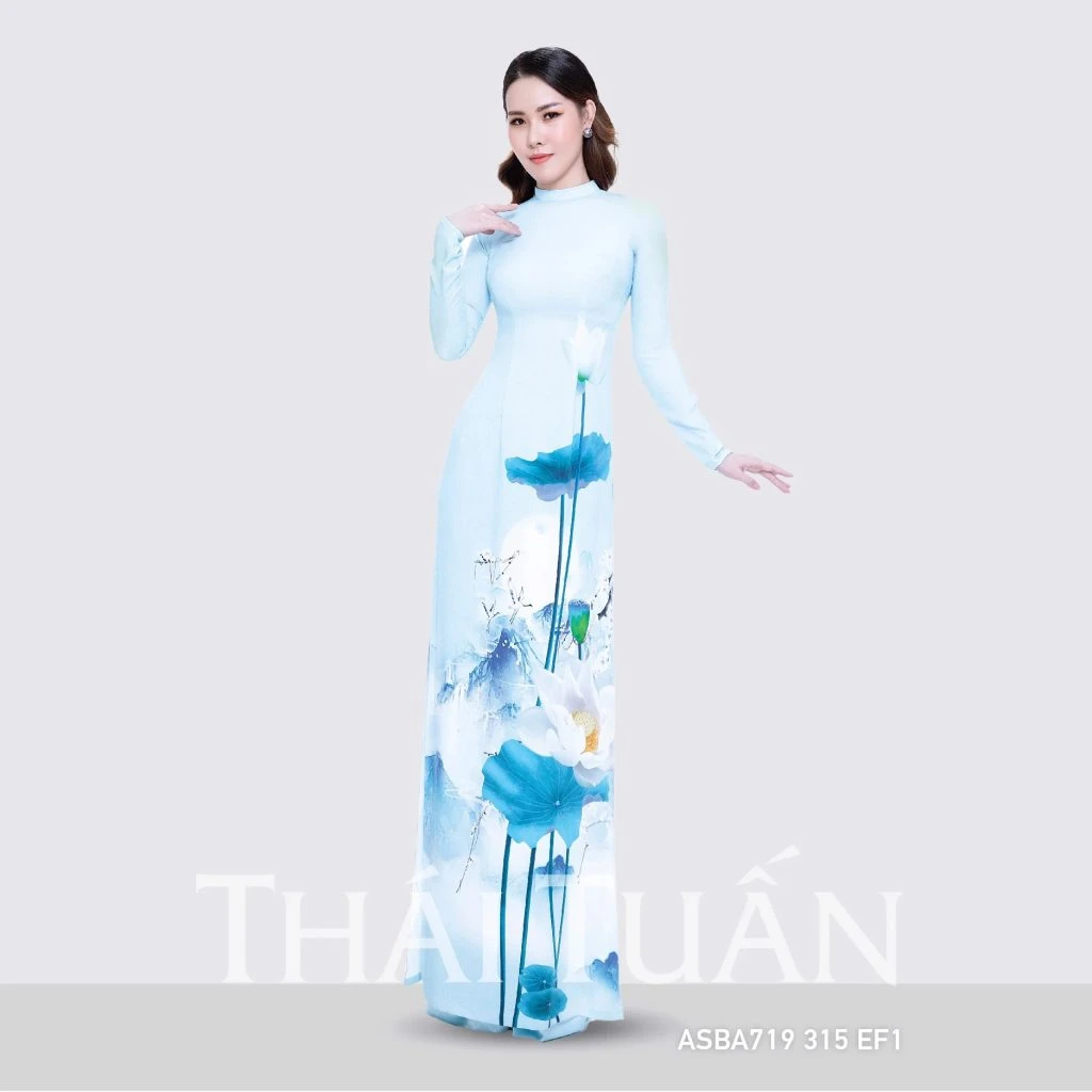 Các mẫu áo dài hoa sen đẹp tinh tế duyên dáng cho phụ nữ heloo88