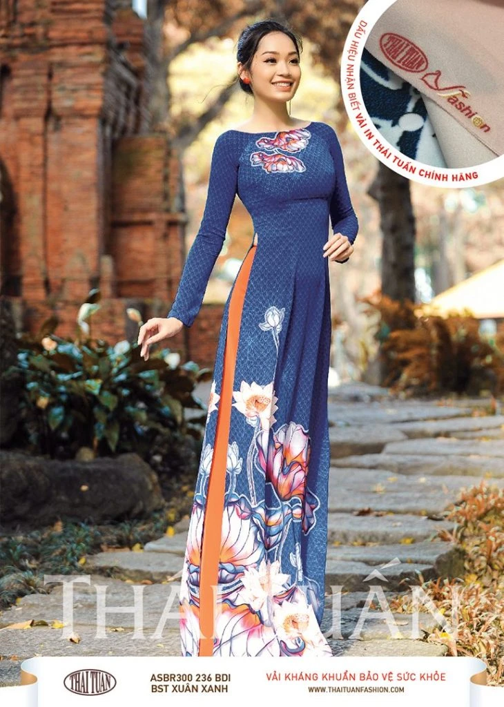 Các mẫu áo dài hoa sen đẹp tinh tế duyên dáng cho phụ nữ heloo88