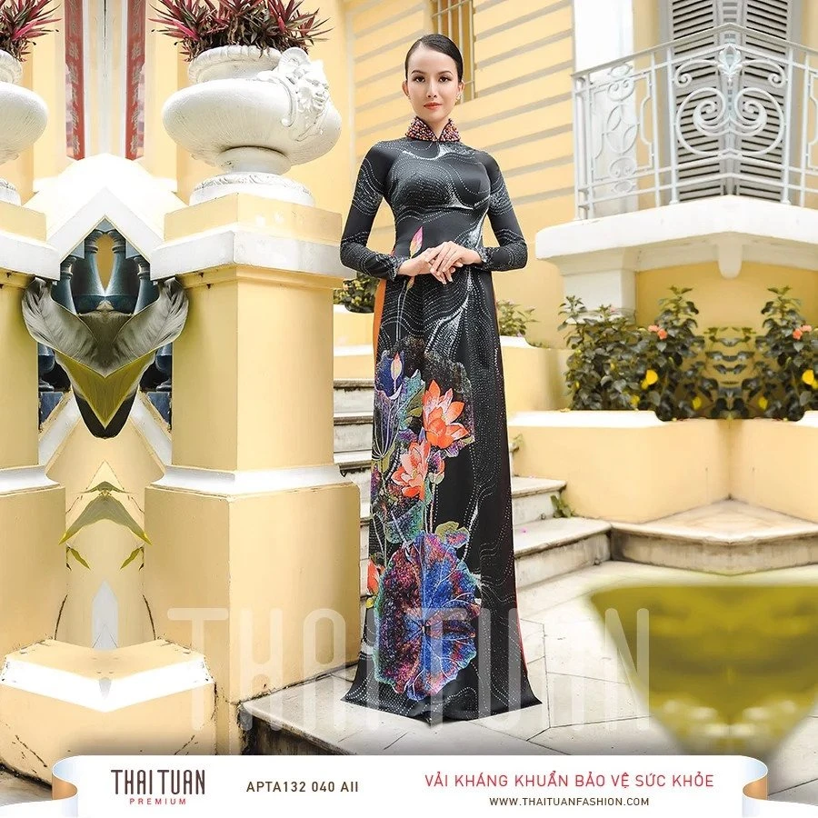 Các mẫu áo dài hoa sen đẹp tinh tế duyên dáng cho phụ nữ heloo88