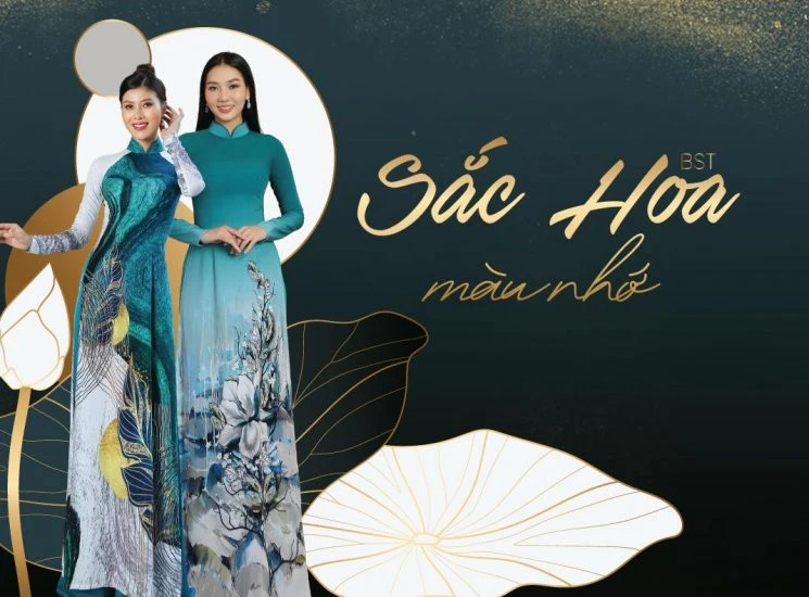 Các mẫu áo dài hoa sen đẹp tinh tế duyên dáng cho phụ nữ heloo88