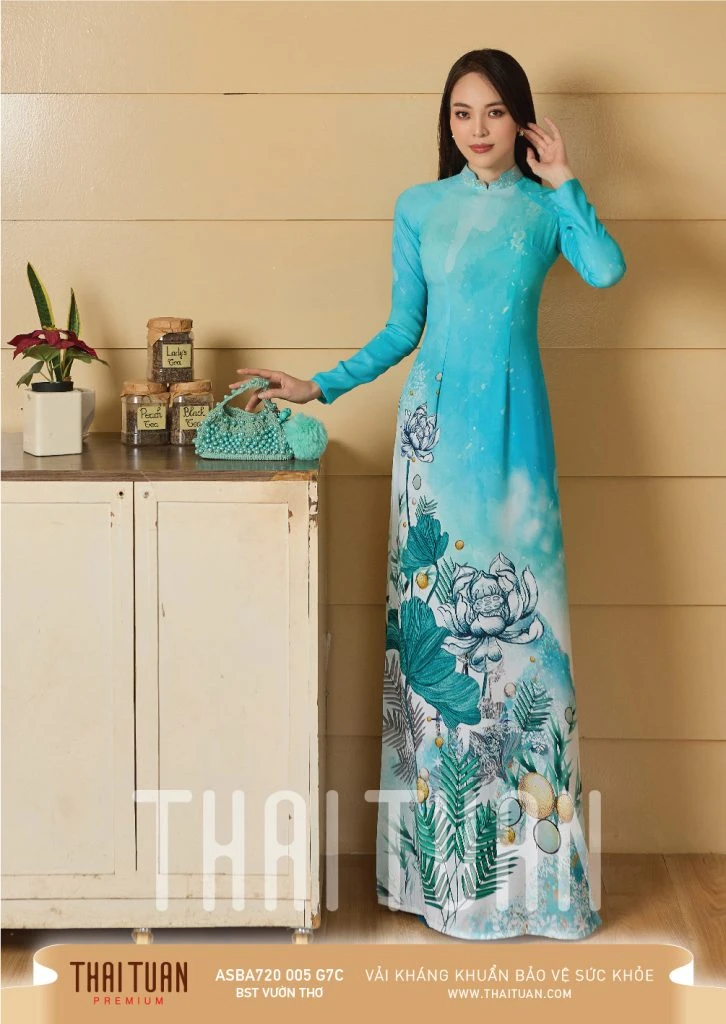 Các mẫu áo dài hoa sen đẹp tinh tế duyên dáng cho phụ nữ heloo88