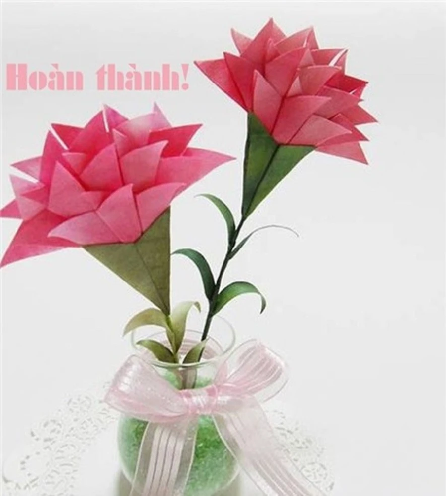 Gấp hoa: Cách gấp hoa giấy Origami 22helo88 nhưng bắt mắt