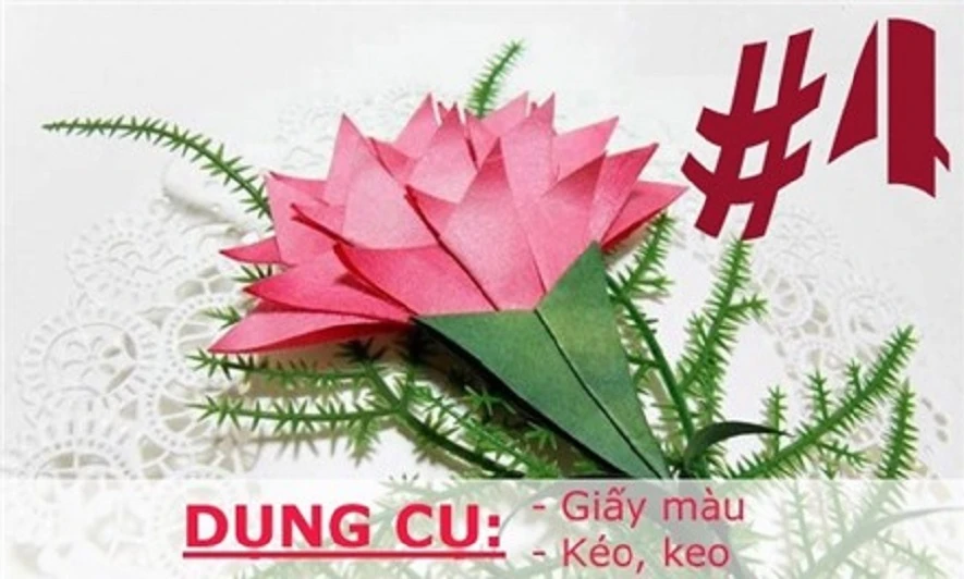 Gấp hoa: Cách gấp hoa giấy Origami 22helo88 nhưng bắt mắt