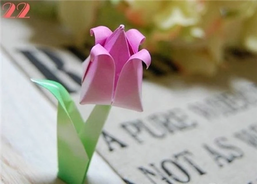 Gấp hoa: Cách gấp hoa giấy Origami 22helo88 nhưng bắt mắt