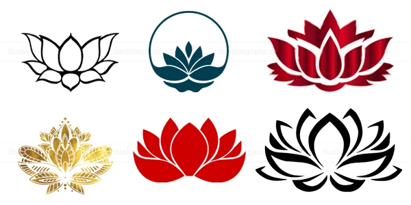 Ảnh hoa sen vector file tách nền PNG heloo88 logo, background
