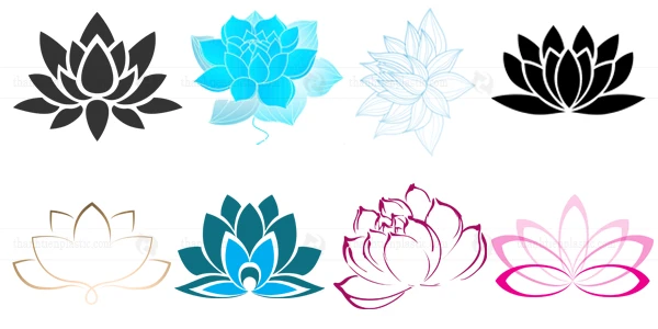 Ảnh hoa sen vector file tách nền PNG heloo88 logo, background