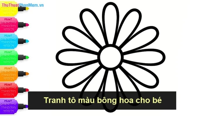 Tô màu bông hoa phát triển tư duy sáng tạo cho trẻ