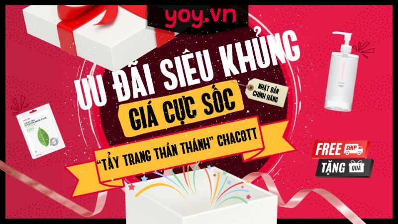 Nước Tẩy Trang Chacott Không Cồn Siêu Dịu Nhẹ-Ngừa Mụn-Chống Lão Hóa 500ml