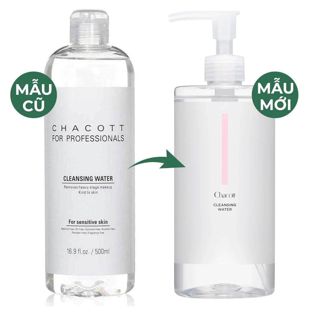 Nước Tẩy Trang Chacott Không Cồn Siêu Dịu Nhẹ-Ngừa Mụn-Chống Lão Hóa 500ml