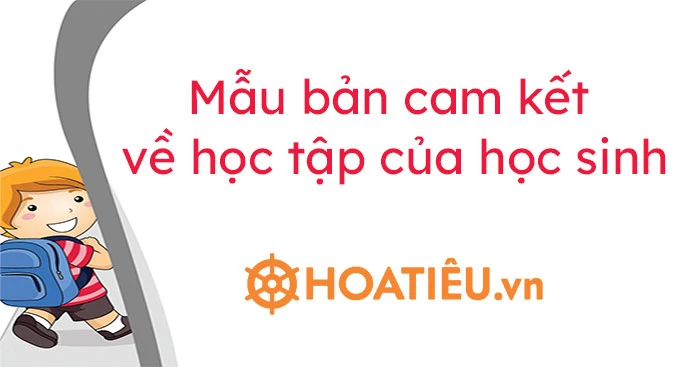 Bản cam kết viết tay học sinh trong năm học mới