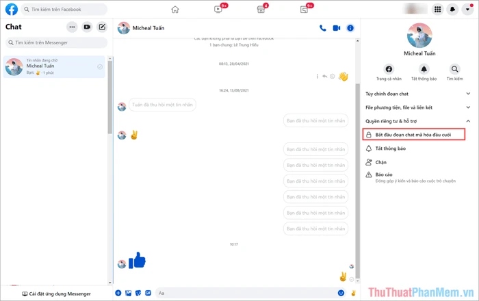 hello8862 com 22helo88 về cách bật tắt mã hóa đầu cuối trên Facebook Messenger