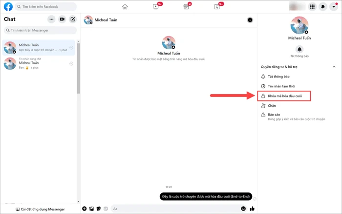 hello8862 com 22helo88 về cách bật tắt mã hóa đầu cuối trên Facebook Messenger