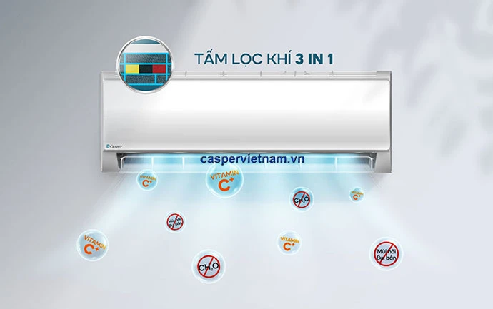 ĐIỀU HÒA CASPER 1 CHIỀU INVERTER 12000BTU TC-12IS36