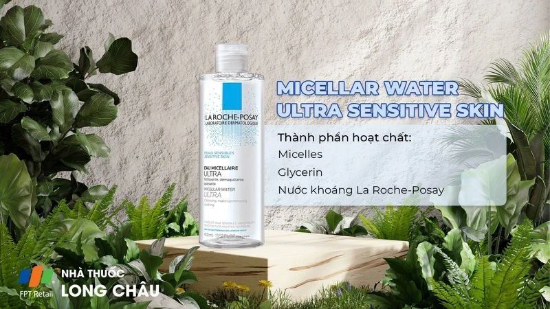 Nước làm sạch sâu và tẩy trang La Roche-Posay Micellar Water Ultra Sensitive Skin dành cho da nhạy cảm (400ml)