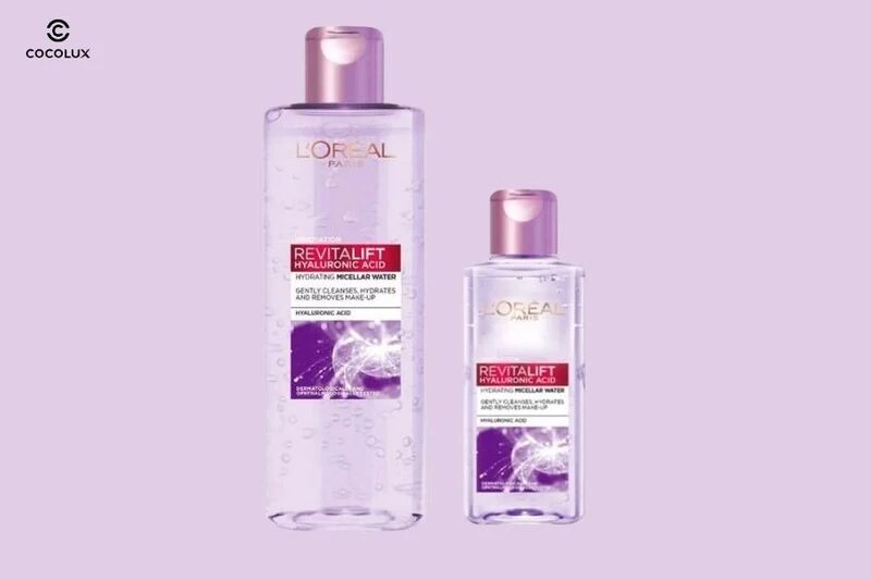 Review Nước Tẩy Trang Loreal Màu Tím Revitalift Hyaluronic Acid Micellar Water Cấp Ẩm, Căng Mịn Da