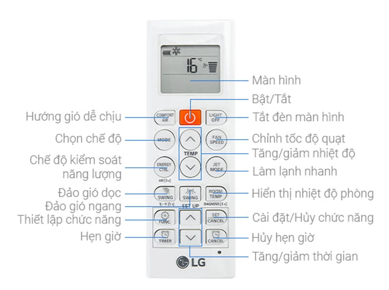 hello8862 com sử dụng điều khiển điều hòa LG cực 22helo88