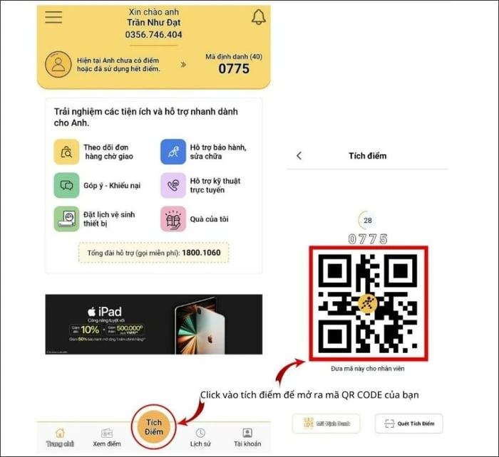 hello8862 com tích điểm và sử dụng điểm từ Quà Tặng VIP