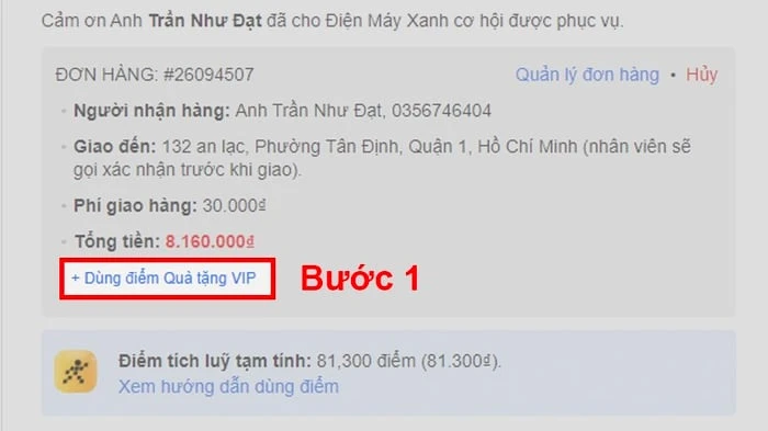 hello8862 com tích điểm và sử dụng điểm từ Quà Tặng VIP