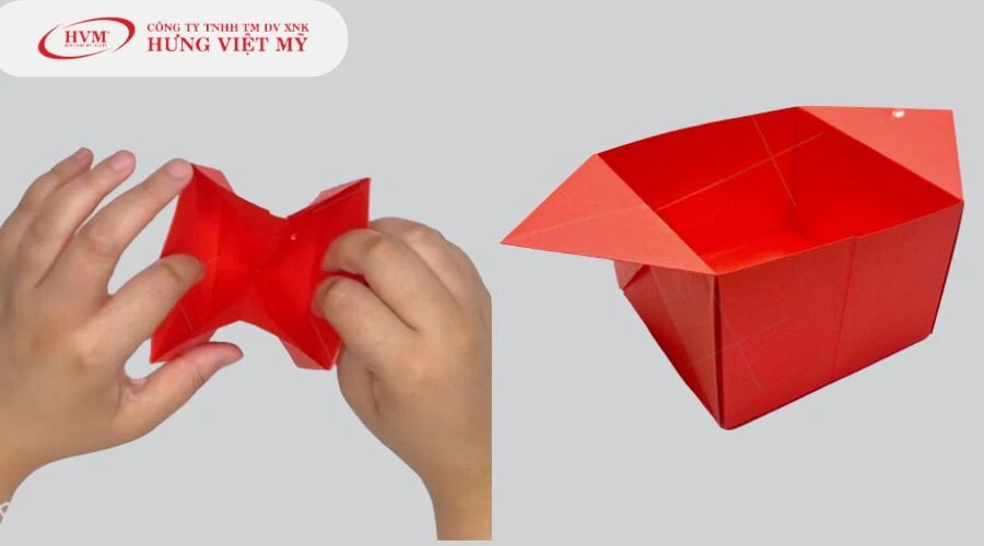 Cách gấp hộp giấy có nắp hình chữ nhật 22helo88, đẹp