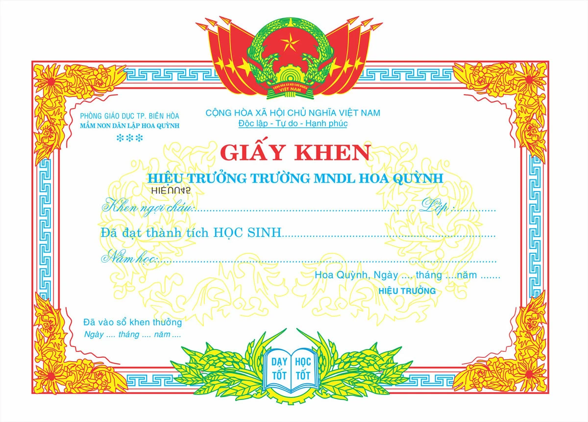 55 Mẫu Giấy Khen Mẫu Bằng Khen đẹp nhất 2024 - 2025