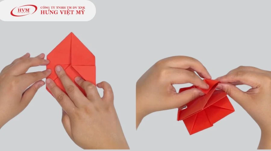 Cách gấp hộp giấy có nắp hình chữ nhật 22helo88, đẹp