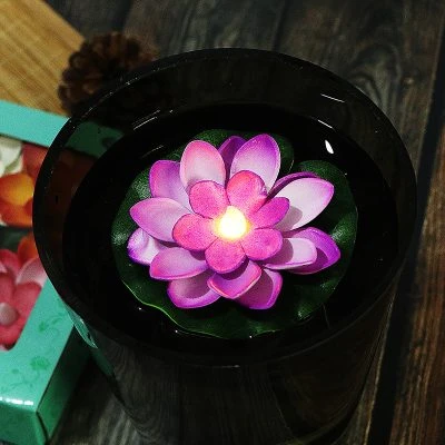 Đèn hoa đăng hình bông hoa sen chạy pin - Nến điện tử giá rẻ Vietcandle