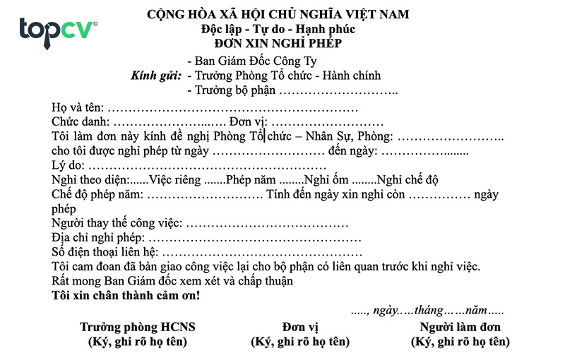 Tổng hợp các mẫu đơn xin nghỉ phép 33hello88 2024 (tải miễn phí)