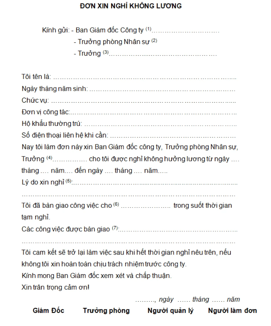 Tổng hợp các mẫu đơn xin nghỉ phép 33hello88 2024 (tải miễn phí)