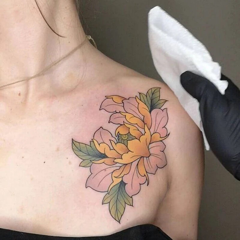 Hình xăm hoa mẫu đơn và ý nghĩa tuyệt vời cho nam nữ
