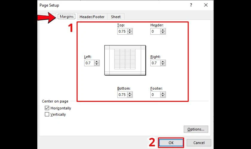 hello8862 com cách in Excel vừa trang giấy A4