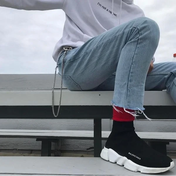 Giày Balenciaga đen trắng Speed Trainer