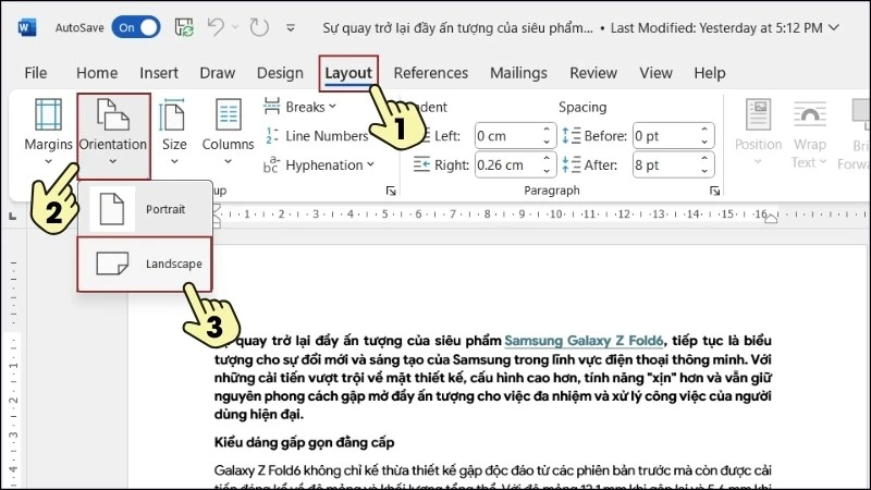 4 cách chỉnh trang ngang, dọc trong Word cực nhanh, 22helo88 - Thegioididong.com