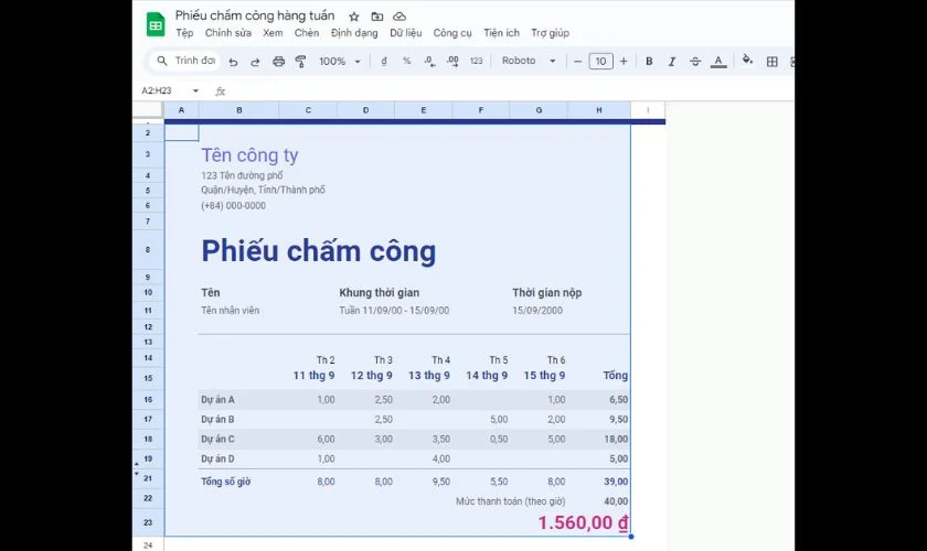 hello8862 com cách in Excel vừa trang giấy A4