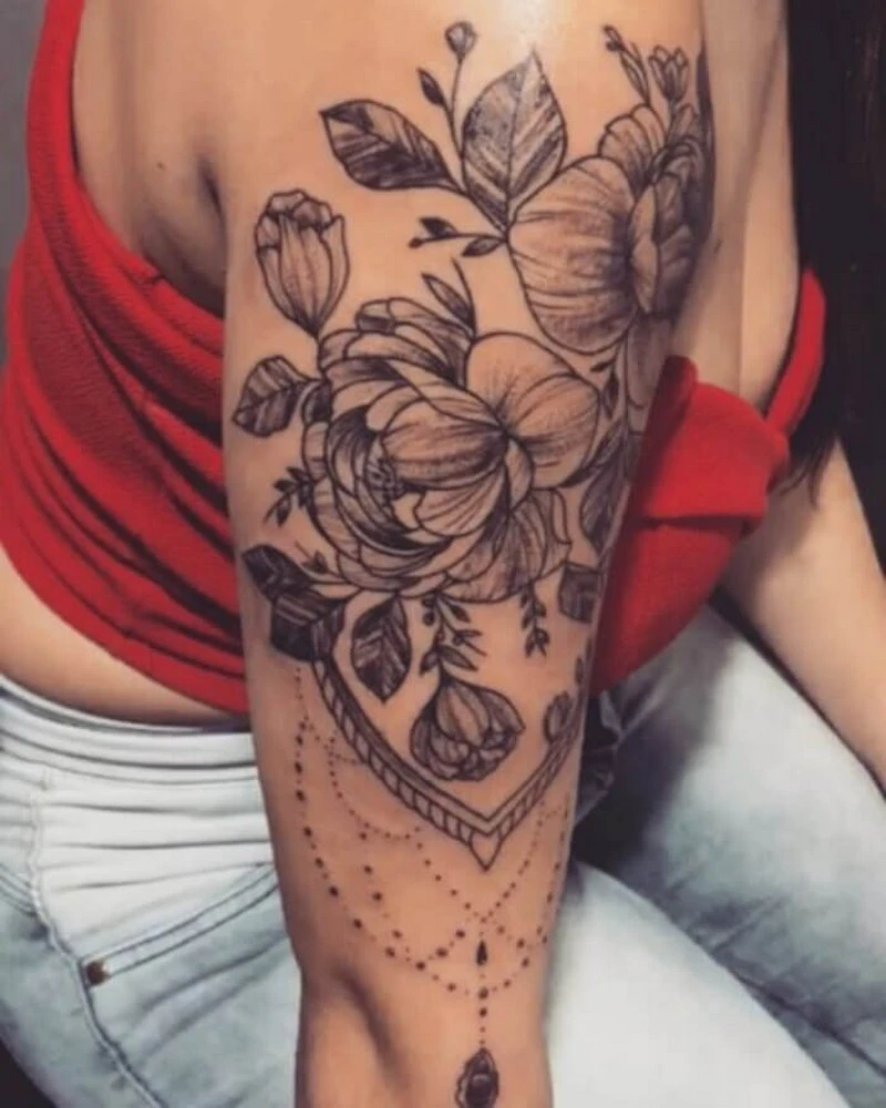 Hình xăm hoa mẫu đơn và ý nghĩa tuyệt vời cho nam nữ