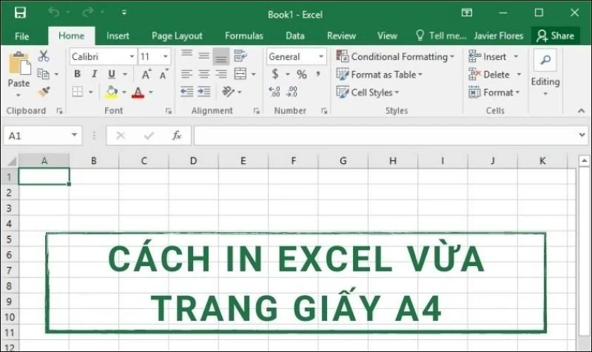 hello8862 com cách in Excel vừa trang giấy A4